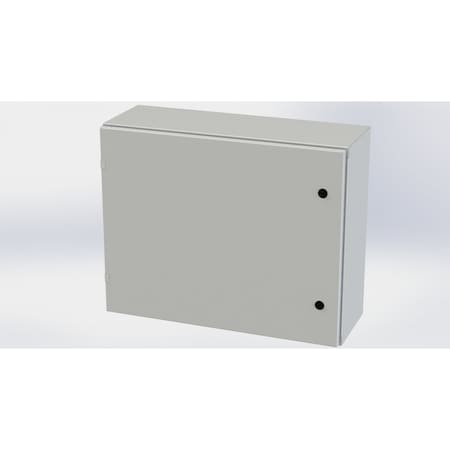 Saginaw Control & Engineering 1/4 Turn Latch Electrical Enclosures, 24 in H, 10 in D, 30 in W, NEMA 3R, 4, 12, 13, Carbon Steel SCE-24EL3010LPLG